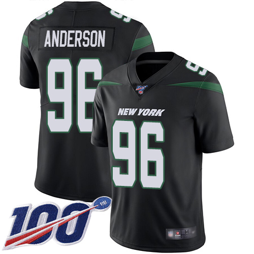 New York Jets Limited Black Men Henry Anderson Alternate Jersey NFL Football #96 100th Season Vapor Untouchable